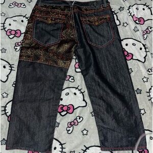 baggy shiny jeans mens